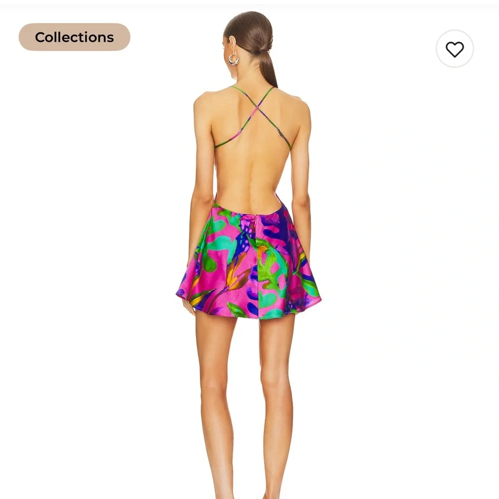 Retrofete Josephine Dress in Tropical Leaf - XS